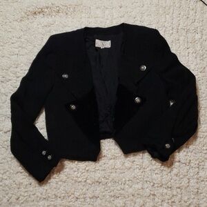 Vintage valentino Miss V velvet/wool blend cropped jacket